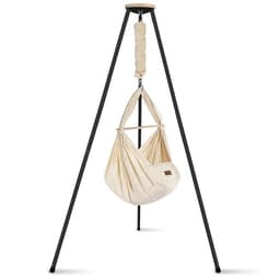 Schmusewolke Federwiege - Set mit Tipi-Gestell Anthrazit