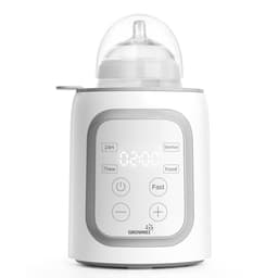 Grownsy Flaschenwärmer Baby, 120 ml in ca. 2 Min. trinkwarm, 1-°C-Regelung | 10-in-1 Babykostwärmer mit sanftem Wasserbad für Muttermilch, Auftauen, Warmhalten, Dampfsterilisieren und LCD-Countdown