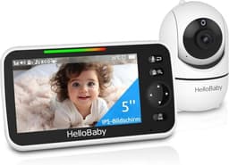 HelloBaby Babyphone mit Kamera, Kein WLAN, 5" IPS, HB6550