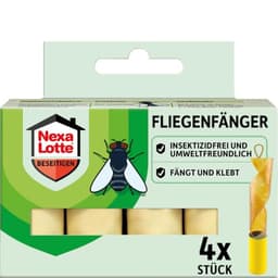 Nexa Lotte Fliegenfänger 4 Stück insektizidfreie Klebefallen transparent