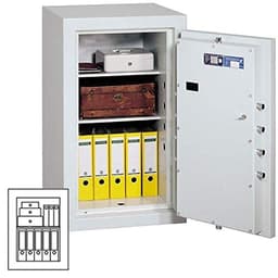Müller Safe EN 0-80 Wertschutztresor, Doppelbartschloss mit 2 Schlüsseln, Grad 0 nach EN 1143-1, H80xB60xT56 cm, 170 kg