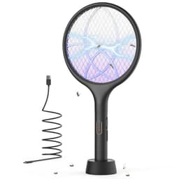 YISSVIC Elektrische Fliegenklatsche extra stark 4000V 2 in 1 Schwarz