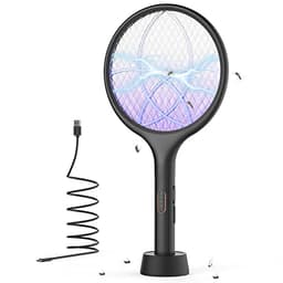 YISSVIC Elektrische Fliegenklatsche extra stark 4000V 2 in 1 Schwarz