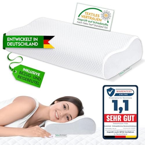 EcoSchlaf Orthopädisches Kissen aus Soft Memory Foam