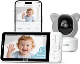 GHB Babyphone mit Kamera und App 5 Zoll IPS 2K