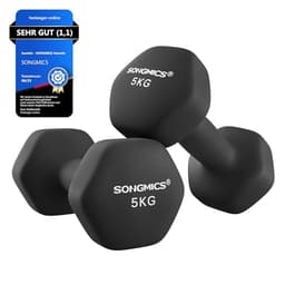 SONGMICS Hexagon Kurzhanteln 2 x 5 kg Neopren-Beschichtung