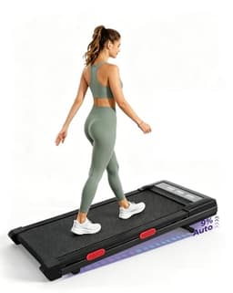 Superun Walking Pad mit Steigung, APP KI-Trainer, leises Büro Laufgerät