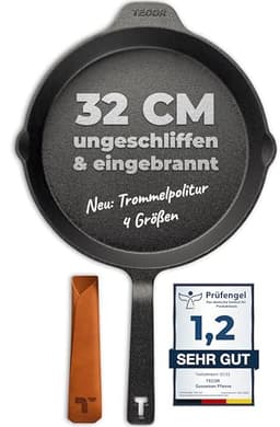 Tecor Gusseisenpfanne Induktion 32 cm ungeschliffen