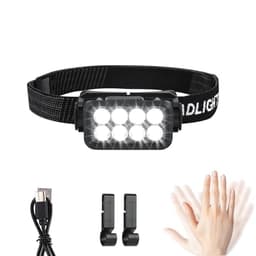 Yoxovo LED Stirnlampe 2500 Lumen IPX6 Sensor