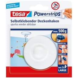 tesa Powerstrips Deckenhaken weiß drehbar (58029)