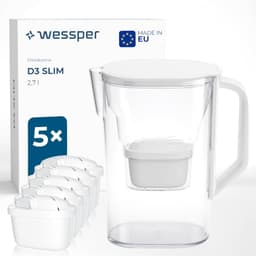 Wessper Wasserfilter Kanne für Kühlschranktür 2,7L