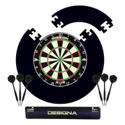 Mission Darts Home Center Dartboard Set with Surround and Darts