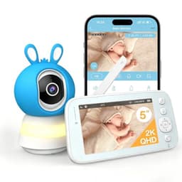 PARIS RHÔNE Babyphone mit Kamera und App 5 Zoll IPS Display