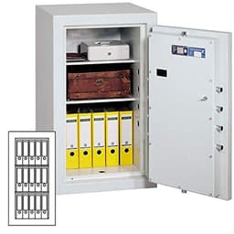 Müller Safe EN 0-120 Wertschutztresor, Mechanisches Kombinationsschloss ZKS anstatt des Doppelbartschlosses, Grad 0 nach EN 1143-1, H120xB60xT56 cm, 218 kg