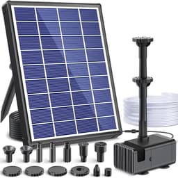 POPOSOAP 6,5W Solar Springbrunnen für Außen Teich, Vogelbad