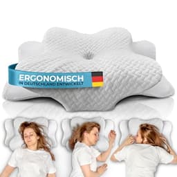 Glückstoff Ergonomisches Kissen (für alle Schlaftypen) aus Memory Foam