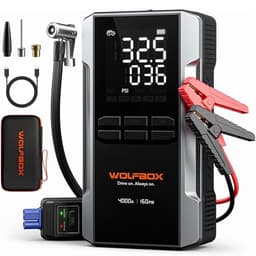 WOLFBOX 4000A Starthilfe mit 160PSI Kompressor bis zu 10L Benzin/10L Diesel