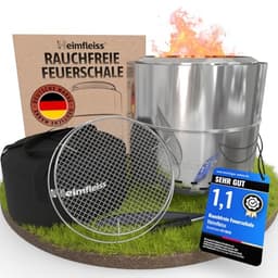 Heimfleiss Rauchfreie Feuerschale Edelstahl Ø50cm