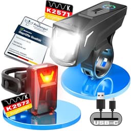 TECHCYC StVZO Fahrradlicht Set LED 70 Lux