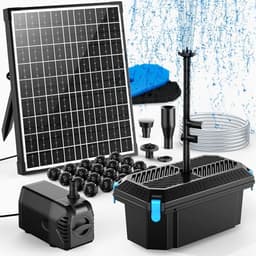POPOSOAP 20W Teichfilter Solar mit Springbrunnenpumpe 1200 l/h