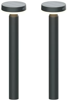 BOLD 2er Set Solar-Wegeleuchten mit Bewegungsmelder, 50 cm