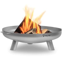 BBQ-Toro Feuerschale mit Deckel, Edelstahl, Ø 80cm, silber