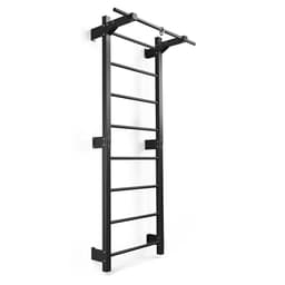 K-Sport Sprossenwand mit 8 Sprossen I Klettergerüst bis 250kg belastbar I Turnwand mit Klimmzugstange I Metall-Kletterwand zur Wandmontage für Erwachsene & Kinder, inkl. E-Book