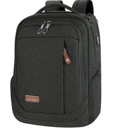 KROSER Laptop Rucksack 17,3 Zoll Handgepäck Für Damen/Herren Schwarz | Daypack wasserabweisende Multifunktions-Laptoptasche Für Business/Reisen