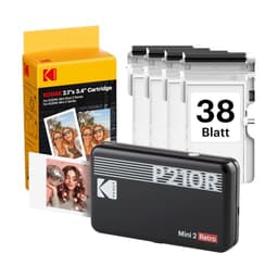 KODAK Mini 2 Retro 5x7,6cm Tragbarer Fotodrucker, 4PASS, 38 Blatt