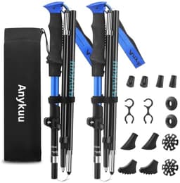 Anykuu Wanderstöcke 2PCS Verstellbar 110-130cm 7075 Aluminium Ultraleichte Trekkingstöcke