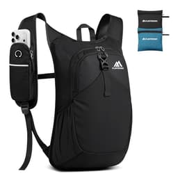flintronic 18L Wanderrucksack Herren Damen, Rucksack Unisex Trekkingrucksack, Design Daypack Faltbarer Tagesrucksack für Camping Outdoor Wandern Travel, Schwarz