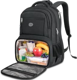 MATEIN Rucksack Herren mit Kühlfach, Groß Laptop Rucksack Herren 17 Zoll | Arbeitrucksack Anti Diebstahl, TSA Freundlich Laptoprucksack, Wasserdicht Schulrucksack für Teenager Arbeit Business, Schwarz