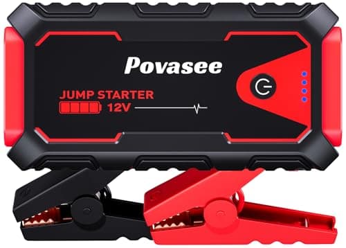 Povasee Starthilfe Powerbank, 5000A Auto Starthilfe für 12V Fahrzeuge