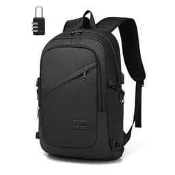 KONO Laptop Rucksack Herren Arbeit 15,6 Zoll, Schwarz