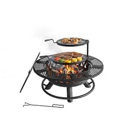 Relaxdays Feuerschale mit Deckel und Grill Schwarz