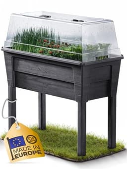 Ondis24 Garten Hochbeet Blumenkübel Victoria für Balkon, Pflanzkasten mit Gewächshaus