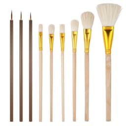 LIQWEI 9 Stück Keramikpinsel Kunst Malpinsel Brush Set
