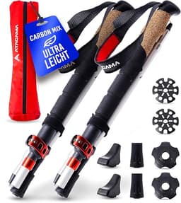 ATACAMA Nordic Walking Stöcke Faltbar aus Carbon und Aluminium