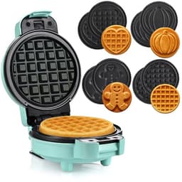 LEHMANN Mini Waffeleisen mit Wechselplatten 4-in-1