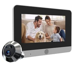 TKSTAR Türspion Überwachungs-Kamera Funk WLAN mit APP, Bewegungsmelder, Nachtsicht, 10.000mAh Akku + 5" Display Monitor