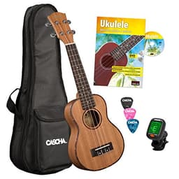 Cascha Premium Mahagoni Sopran Ukulele Set