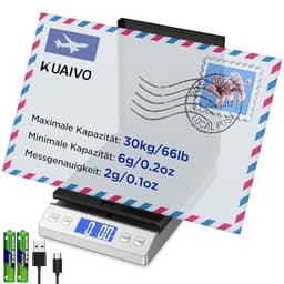 KUAIVO Briefwaage 30kg/2g Digitale Paketwaage