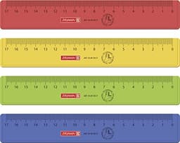 Brunnen 104972517 Lineal für Linkshänder für Schule und Büro 17 cm
