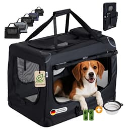Zedelmaier Hundebox Auto, faltbar, geruchsarm, 50 x 34 x 36 cm, Schwarz