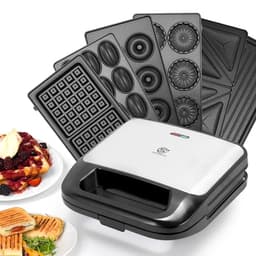 SUPERLEX Multifunktionaler Sandwichmaker 6-in-1 mit austauschbaren Platten
